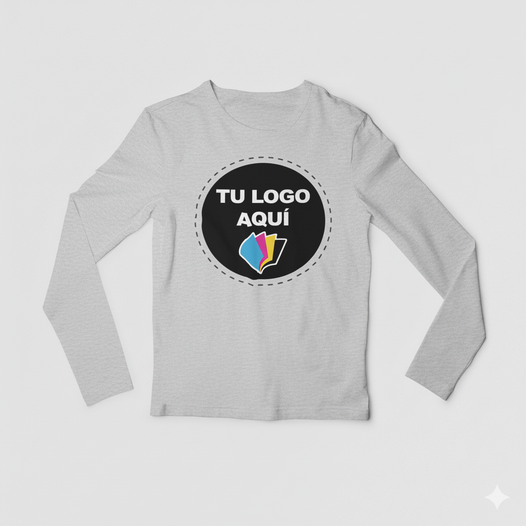 Playera Personalizada con Impresión al Frente - Manga Larga