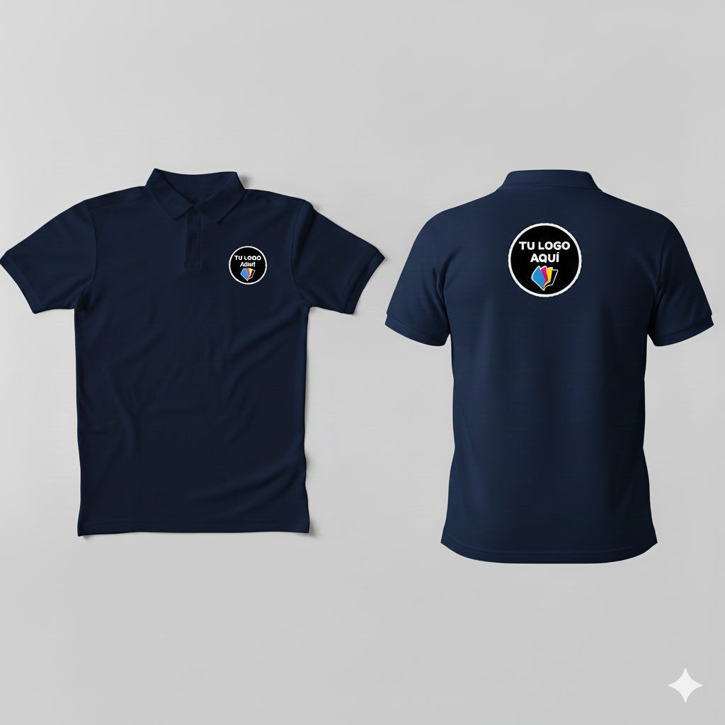 Playera Polo Dry Fit  para Dama - Personalizada con Estampado al Frente y en la Espalda (Copia)