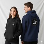 Sudadera con capucha personalizada impresión al frente y reverso