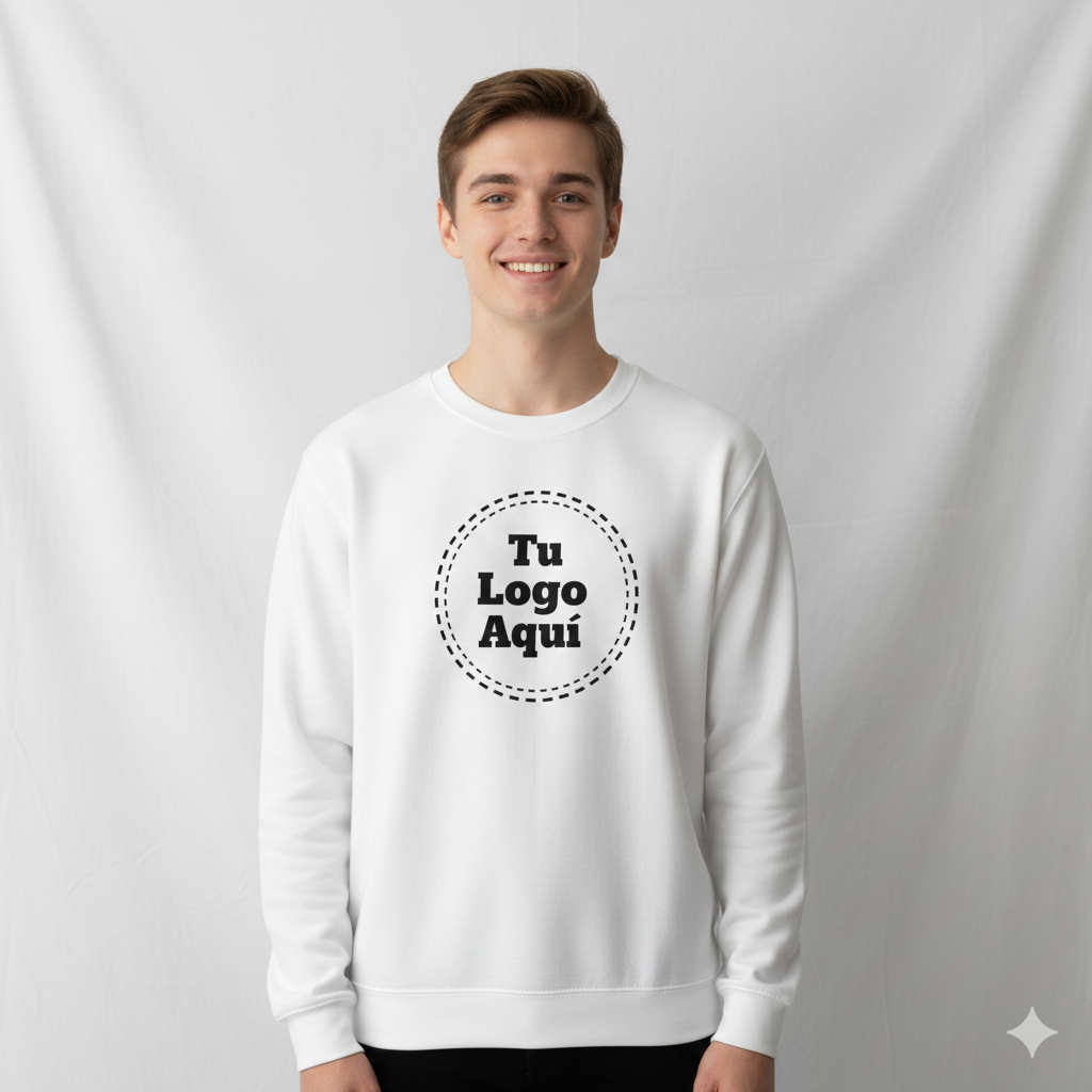 Sudadera cuello redondo personalizada impresión al frente