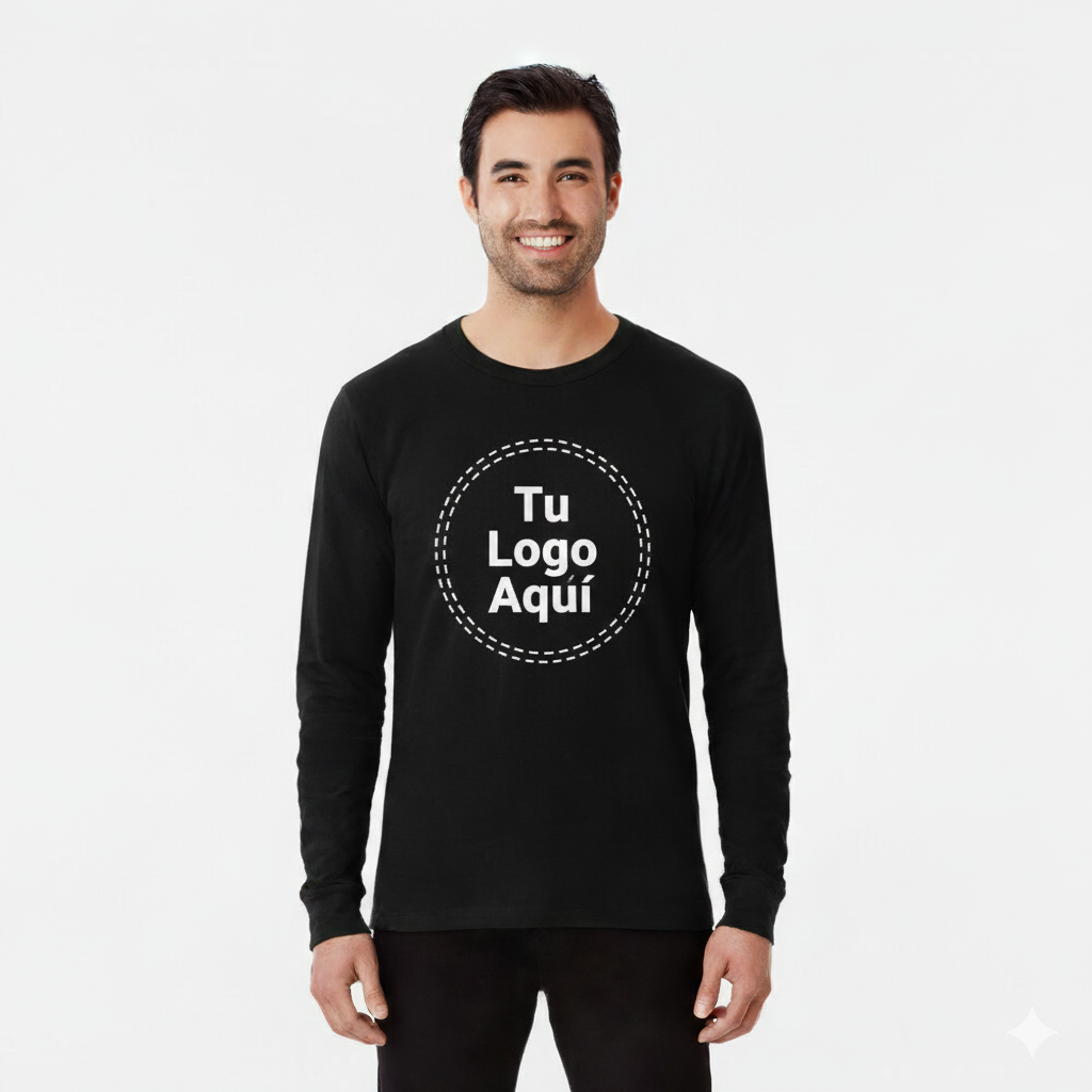 Playera Personalizada con Impresión al Frente - Manga Larga