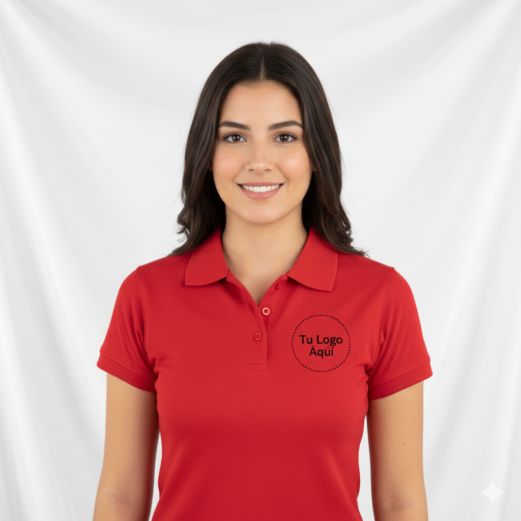Playera Polo Dry Fit Para Dama - Personalizada con Diseño Estampado al Frente (Copia)