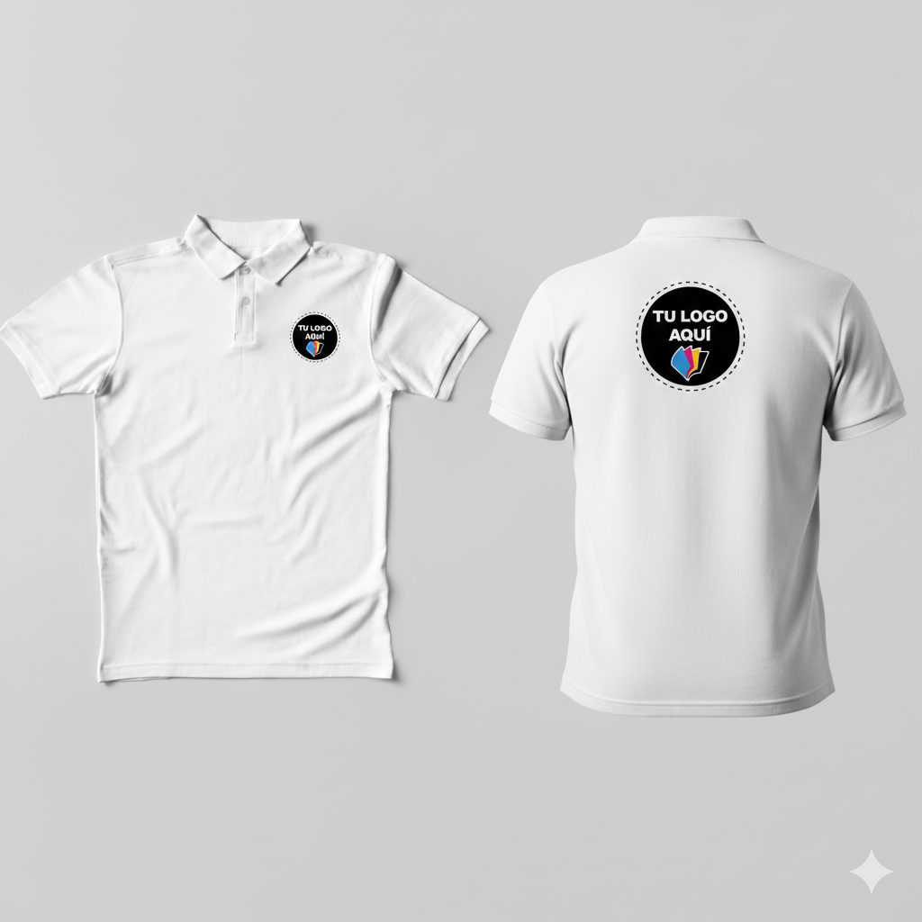 Playera Polo Dry Fit  para Dama - Personalizada con Estampado al Frente y en la Espalda (Copia)