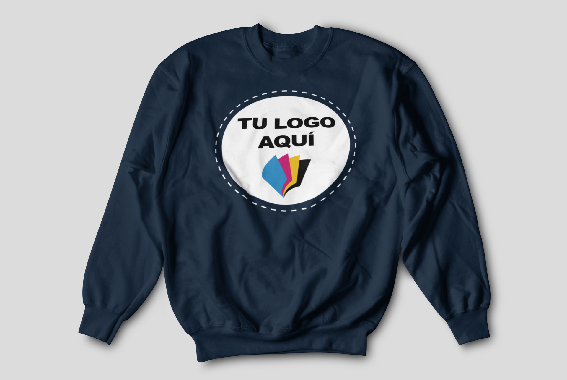 Sudadera cuello redondo personalizada impresión al frente