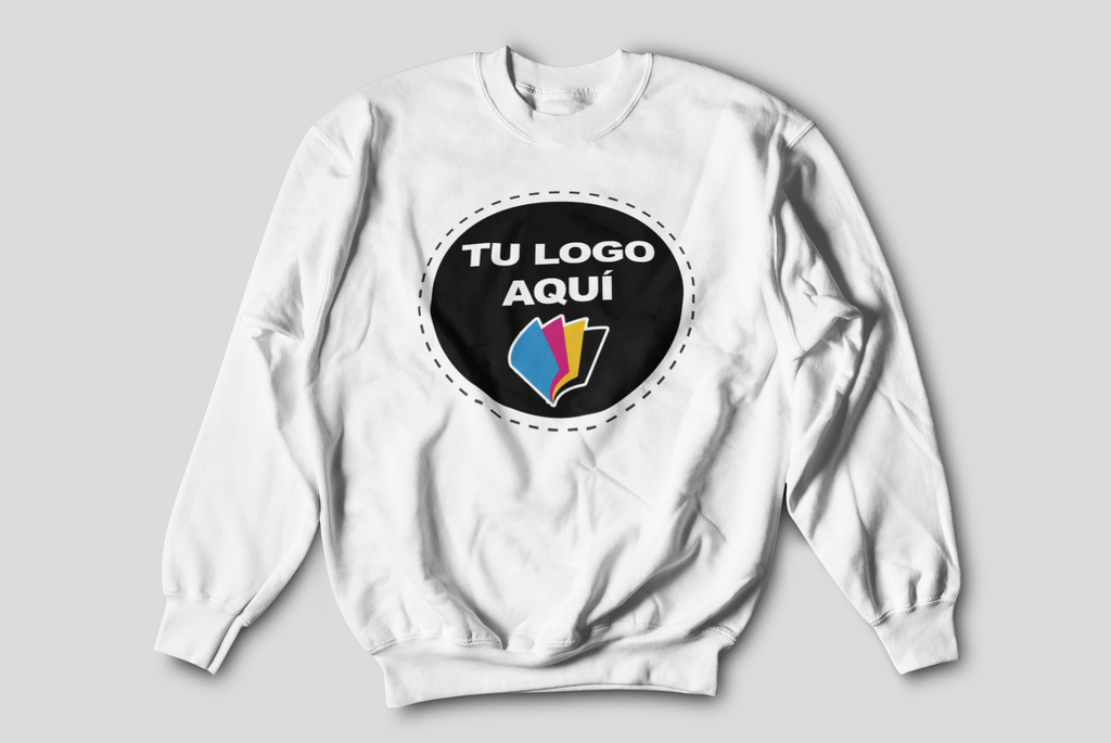Sudadera cuello redondo personalizada impresión al frente