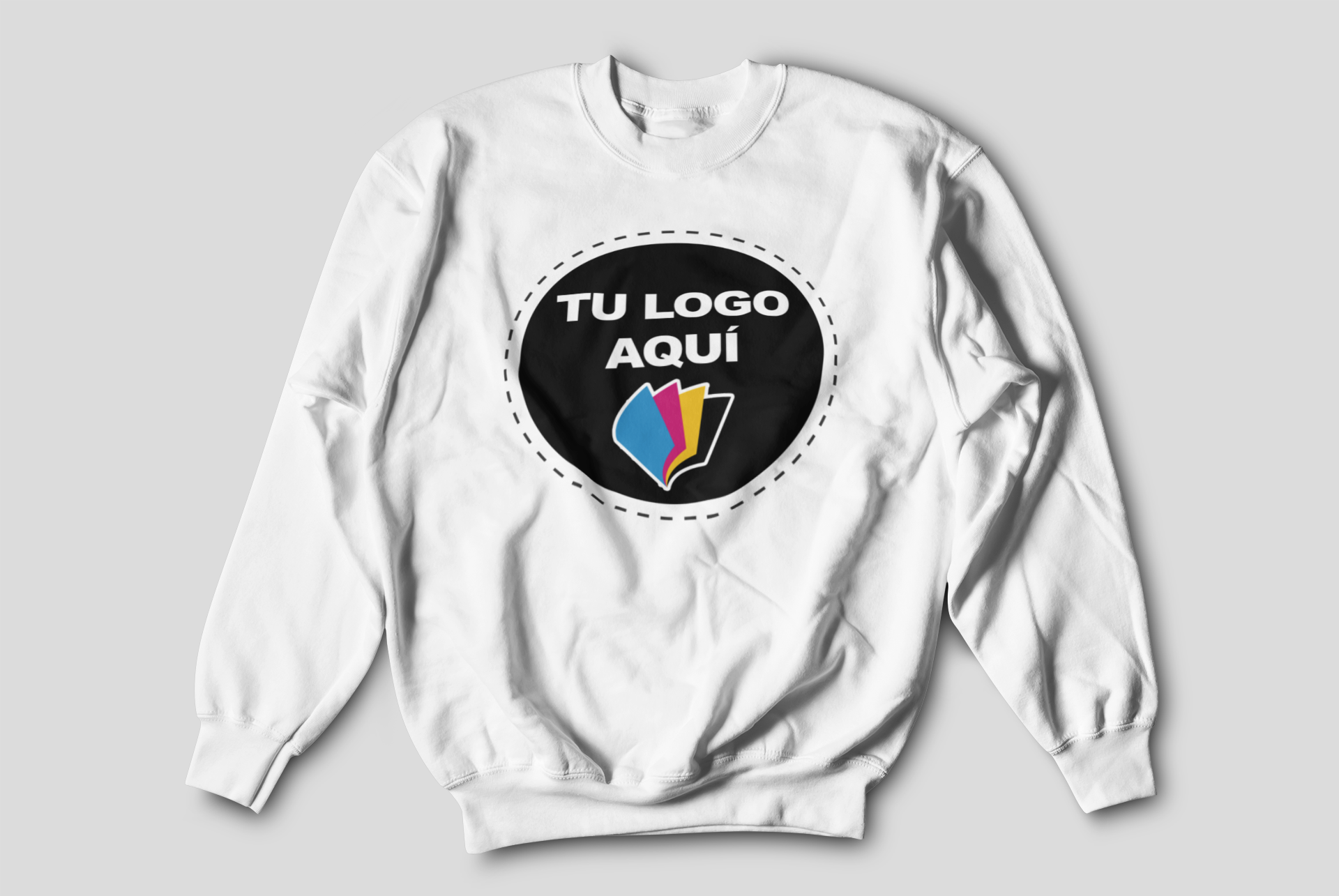 Sudadera cuello redondo personalizada impresión al frente