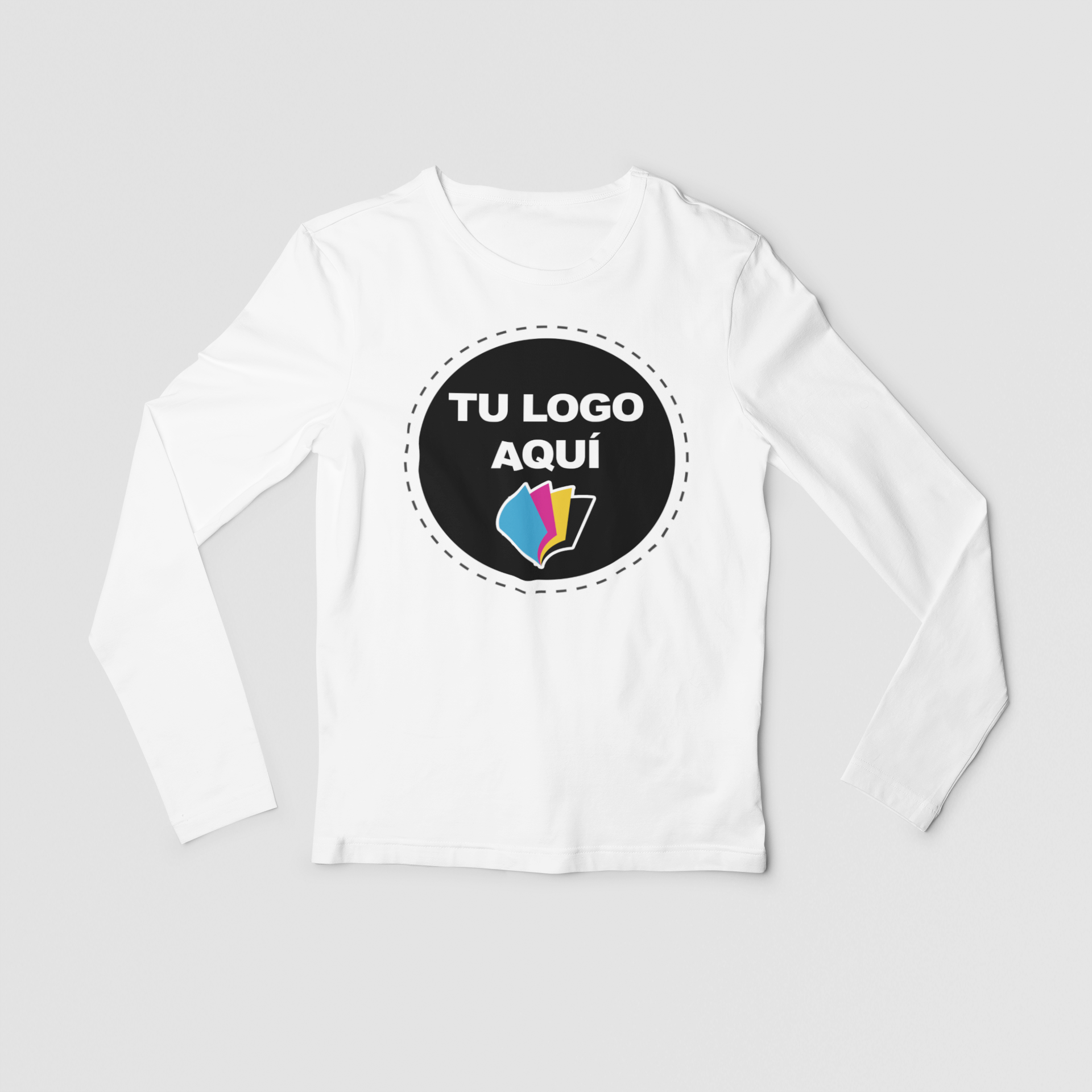 Playera Personalizada con Impresión al Frente - Manga Larga